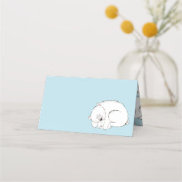 Polar Bear Baby Dusche Winter Blue Boy Platzkarte