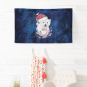 Polar Bear Baby Hat Bird Christmas Joy Banner (Insitu)