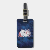 Polar Bear Baby Hat Bird Christmas Joy Gepäckanhänger (Vorderseite vertikal)