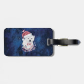 Polar Bear Baby Hat Bird Christmas Joy Gepäckanhänger (Rückseite horizontal)