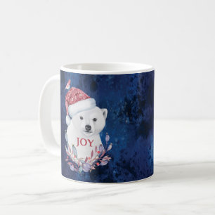 Polar Bear Baby Hat Bird Christmas Joy Kaffeetasse