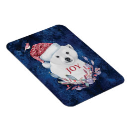 Polar Bear Baby Hat Bird Christmas Joy Magnet