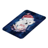 Polar Bear Baby Hat Bird Christmas Joy Magnet (Linke Seite)