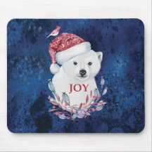 Polar Bear Baby Hat Bird Christmas Joy