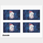 Polar Bear Baby Hat Bird Christmas Joy Rechteckiger Aufkleber (Blatt)