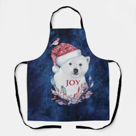 Polar Bear Baby Hat Bird Christmas Joy Schürze