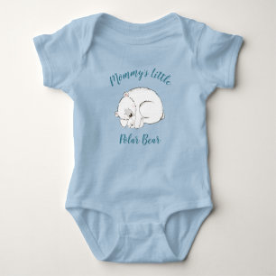 Polar Bear Baby Shooter Winter Blue Boy Strampler