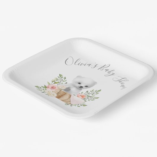 Polar Bear Baby Shooting Paper Teller (Gewinkelt)