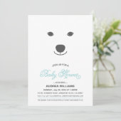 Polar Bear Baby Shower Einladung (Stehend Vorderseite)