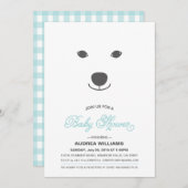 Polar Bear Baby Shower Einladung (Vorne/Hinten)