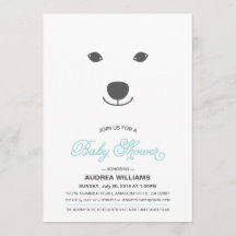 Polar Bear Baby Shower Einladung