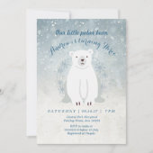 Polar Bear Baby Shower Einladung (Vorderseite)
