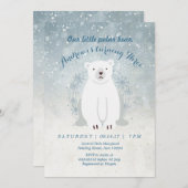 Polar Bear Baby Shower Einladung (Vorne/Hinten)