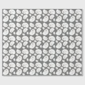 Polar Bear Baby Shower Winter Gray Gender Neutral Geschenkpapier (Flach)