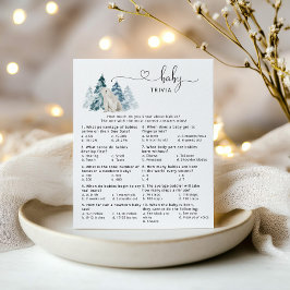 Polar bear Baby trivia Baby Dusche Spiel