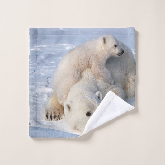 Polar Bear Badezimmer Handtuchhandtuch Sets (Waschlappen)