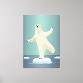 Polar Bear Balancing on Iceberg Artwork Leinwanddruck (Vorderseite)