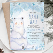 Polar Bear Bear Bearly Wait Mountain Blue Baby Dus Einladung
