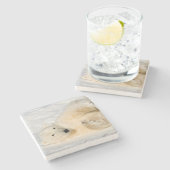 Polar Bear bei Hudson Bay Steinuntersetzer (Seitenansicht)