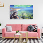 Polar Bear & Beluga Whales Malerei Canvas Print Leinwanddruck (Insitu (Wohnzimmer))