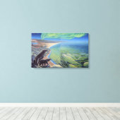 Polar Bear & Beluga Whales Malerei Canvas Print Leinwanddruck (Insitu (Holzboden))
