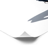 Polar Bear Biker Rebel Leather Jacket Cool Urban Poster (Ecke)