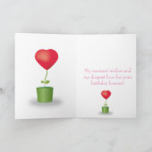 Polar Bear Birthday Balloons Karte (Innenseite)