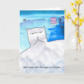 Polar Bear Birthday Card Karte (Gelbe Blume)