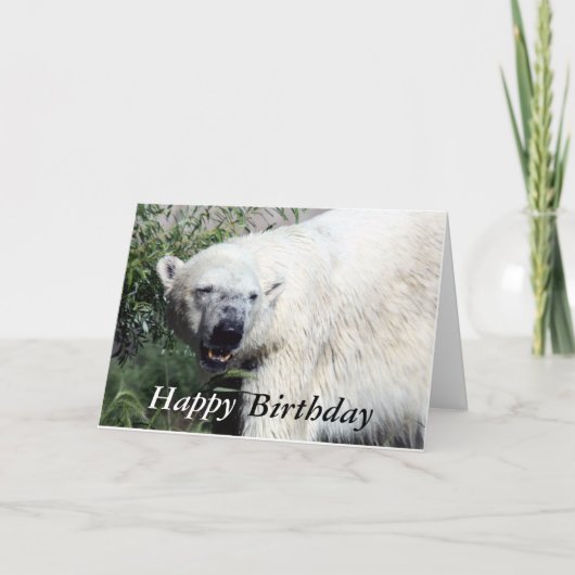 Polar Bear Birthday Card Karte (Vorderseite)