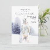 Polar Bear Birthday Party Einladung (Stehend Vorderseite)