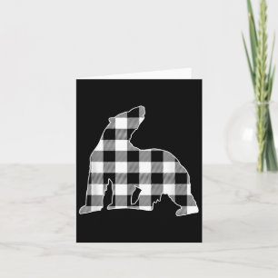 Polar Bear Black & amp; White Buffalo Kariert Merr Karte