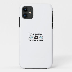 Polar Bear Black Bear Wearing Face Mask Cute Funny Case-Mate iPhone Hülle