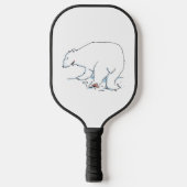 Polar Bear Black Pickleball Paddle Carbon (Vorderseite)