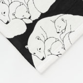 Polar Bear Blanket Mother & Twin Bären Cube Blanke Fleecedecke (Ecke)