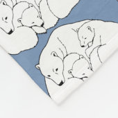 Polar Bear Blanket Mother & Twin Bären Cube Blanke Fleecedecke (Ecke)