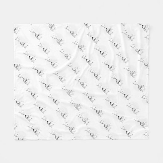 Polar Bear Blanket Mutter und Bärenkuppe Blankets Fleecedecke (Vorderseite (Horizontal))