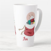 Polar Bear Blick in die Red Bag Latte Tasse des We (Rechte Ecke)