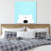 Polar Bear Blue Art Cartoon Leinwanddruck (Insitu (Schlafzimmer))