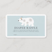 Polar Bear Blue Boy Diaper Raffel Ticket Begleitkarte (Vorderseite)