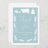 Polar Bear Blue Geburtstag Danke Karte (Vorne/Hinten)