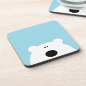 Polar Bear Blue Getränkeuntersetzer (Linke Seite)