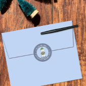 Polar Bear Blue Holiday Rücksendeadresse Sticker