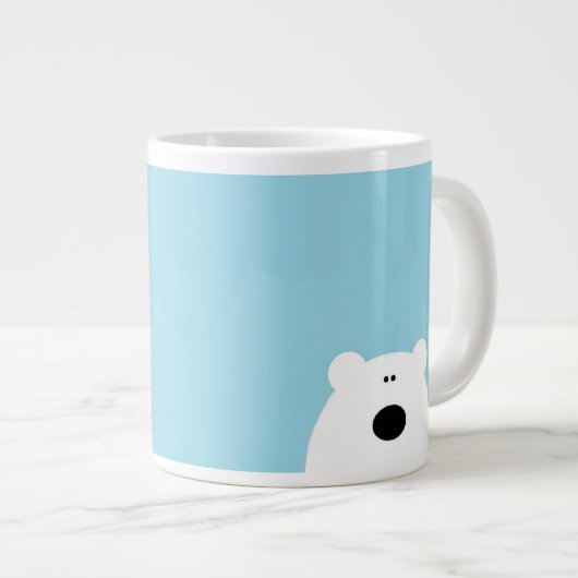 Polar Bear Blue Jumbo-Tasse (Vorderseite Rechts)
