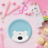 Polar Bear Blue Pappteller (Party)