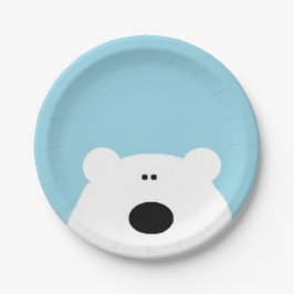 Polar Bear Blue Pappteller