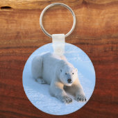Polar Bear Blue Schlüsselanhänger (Vorderseite)