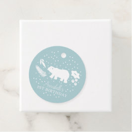 Polar Bear Blue Winter Geburtstag Vielen Dank Geschenkanhänger