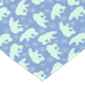 Polar Bear Blue Winter Tischdecke (Schrägansicht)