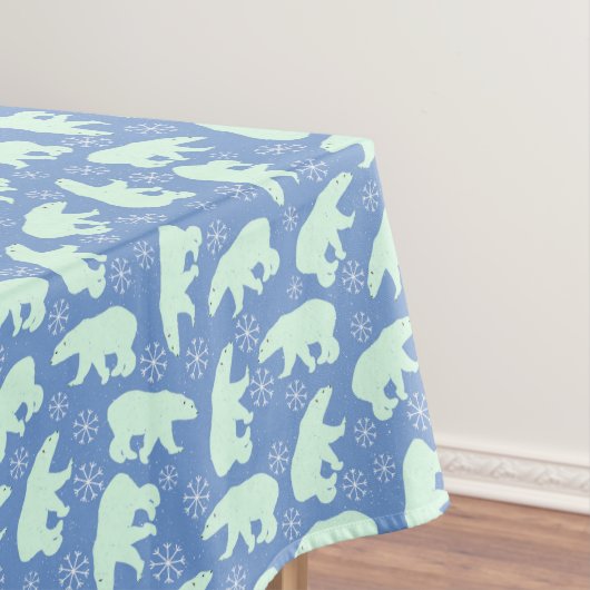 Polar Bear Blue Winter Tischdecke (Beispiel)