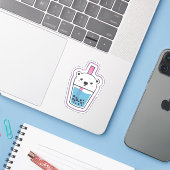 Polar Bear Boba Aufkleber (Laptop mit iPhone)